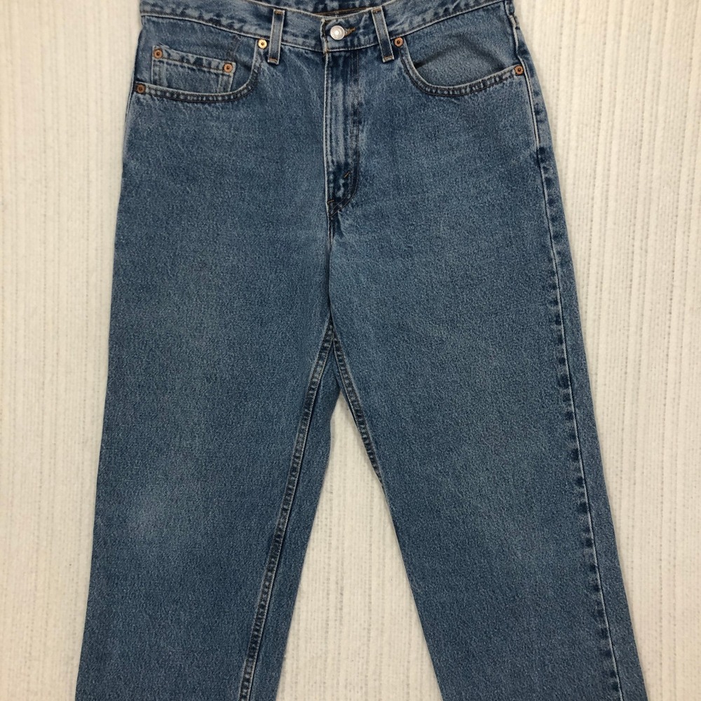 Levis 550 Relaxed Fit Tapered Leg Blue Denim Jeans Mens 34x32‎ Made in USA